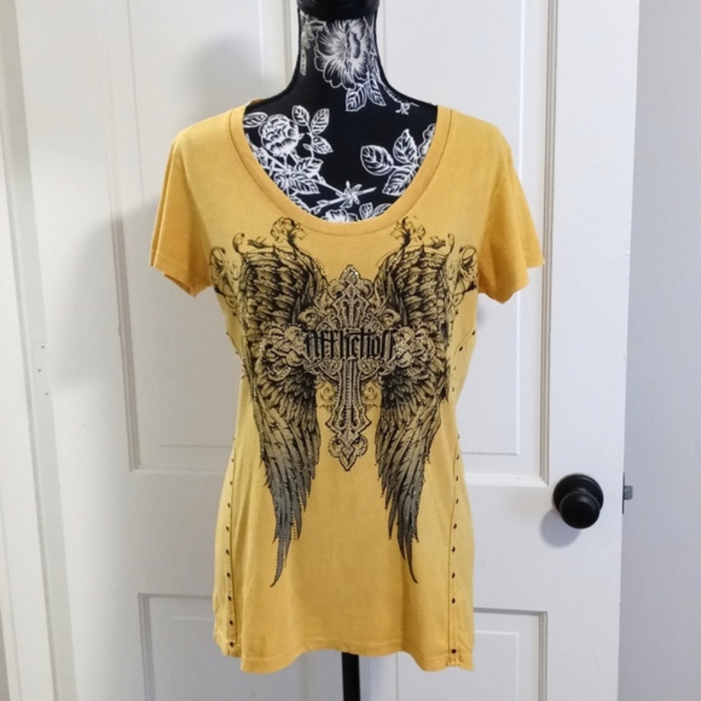 🆕️ 🖤HTF Affliction🖤 - Capri S/S U-Neck Tee - Picture 2 of 11